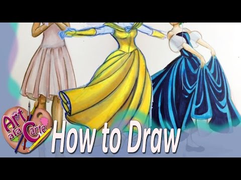 How to DRAW folds in Dresses