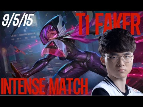 INTENSE MATCH - IRELIA MID ft. T1 FAKER | 9/5/15 | League of Legends | KR Challenger 10.10
