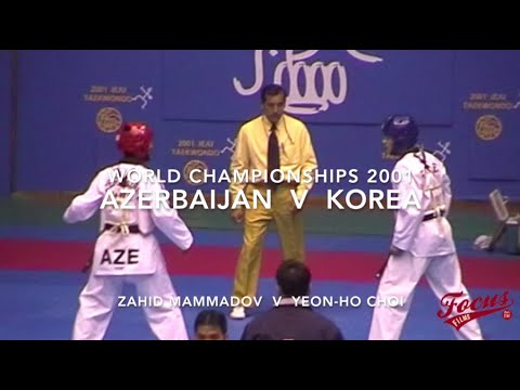 AZERBAIJAN V KOREA (-54KG MALE) TAEKWONDO WORLD CHAMPIONSHIPS 2001 JEJU KOREA
