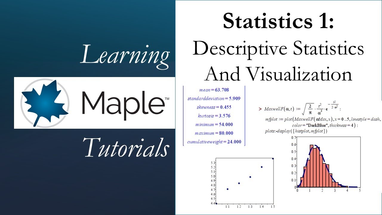 Learning Maple: Statistics 1 - Descriptive Statistics and Visualization