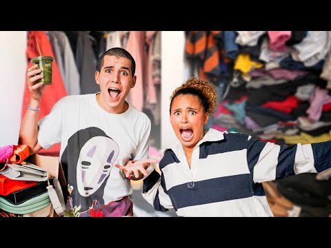 I'M SORTING THROUGH MY CLOSET ft. @sulivangwed (MY NEW ROOMMATE)