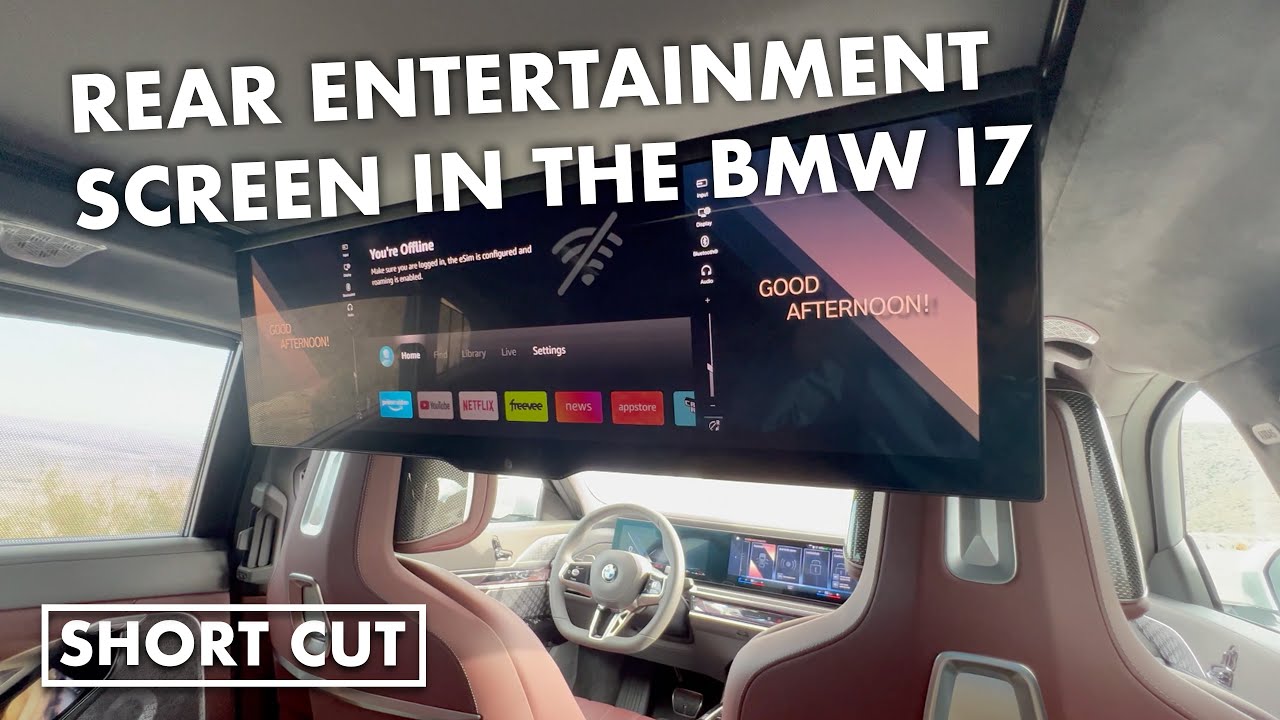 The rear entertainment screen in the BMW i7 is INSANE!