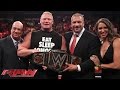 Brock Lesnar Receives The New WWE World Heavyweight Championship Raw Aug 18 2014
