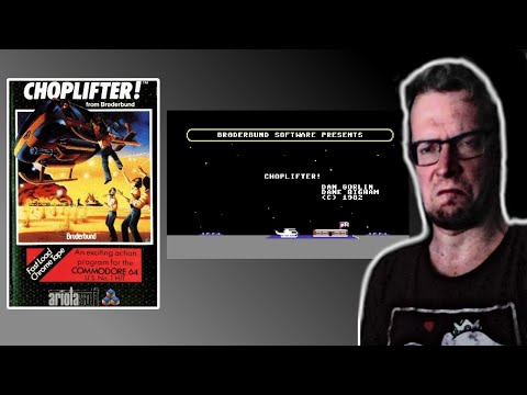 C64: Choplifter | Save 64 people? | Chopper Game for Commodore 64 by Broderbund | lvlupscore guy
