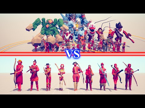 NEW SECRET Team vs ARCHERS Team - Totally Accurate Battle Simulator TABS