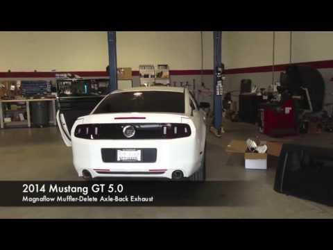 2014 Ford Mustang GT 5.0 Magnaflow Muffler-Delete Axle-Back Exhaust REVVING!