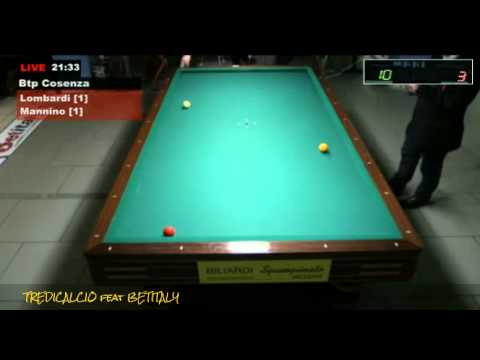 LOMBARDI vs MANNINO - 4^PROVA BILIARDO BTP 2016 COSENZA