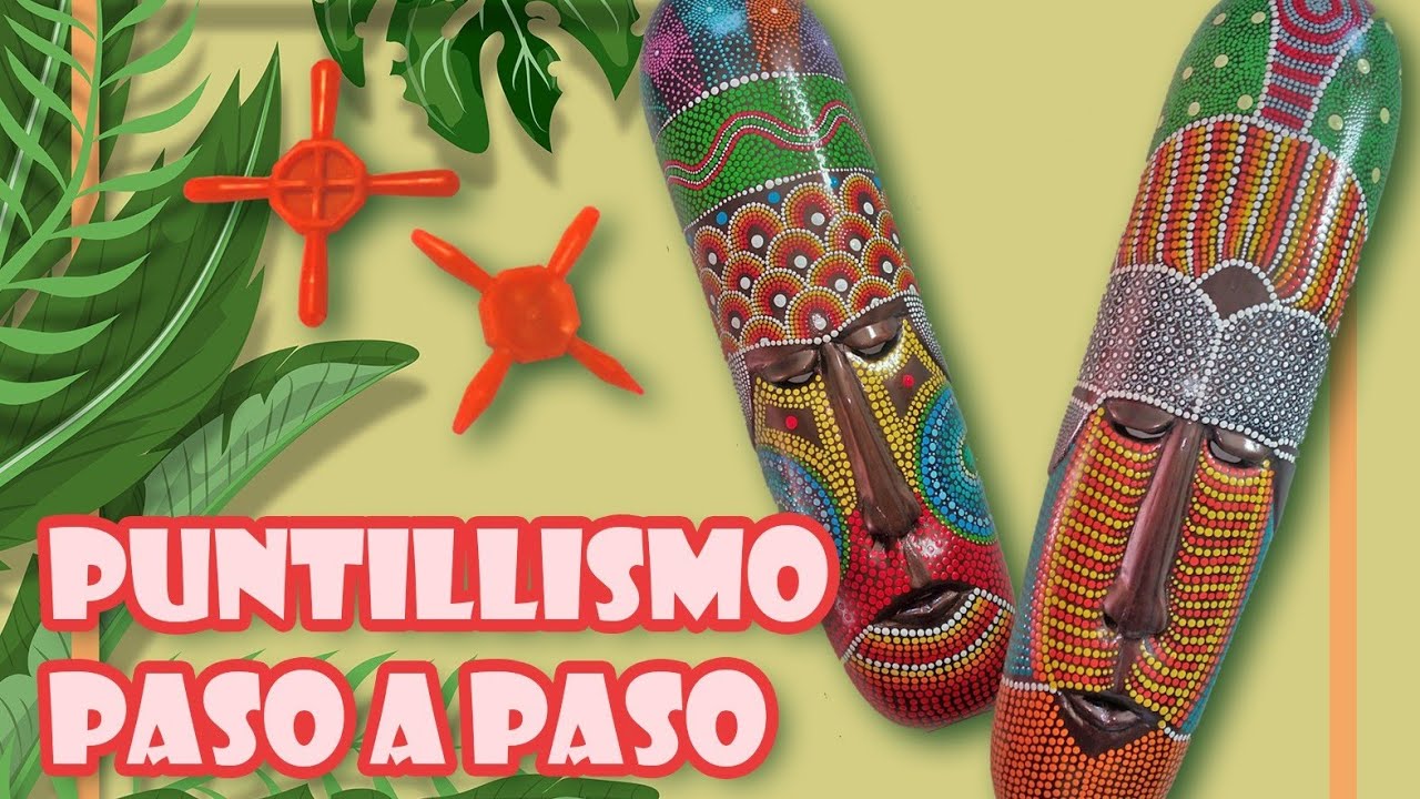 POINTILLISM step by step/AFRICAN MASK