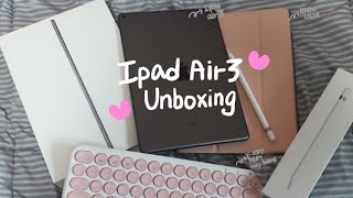 🍎 아이패드 에어3 스페이스그레이 언박싱  / 애플 교육할인스토어/애플펜슬 1세대 / 라이노케이스 / 강화유리 / 퓨전에프앤씨 아이노트X-KEY 키보드 / 아이패드병 완치!! ❤