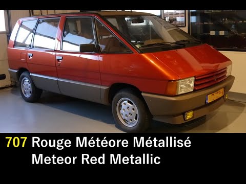 86. FACTORY COLORS RENAULT ESPACE I 1 1984-1991