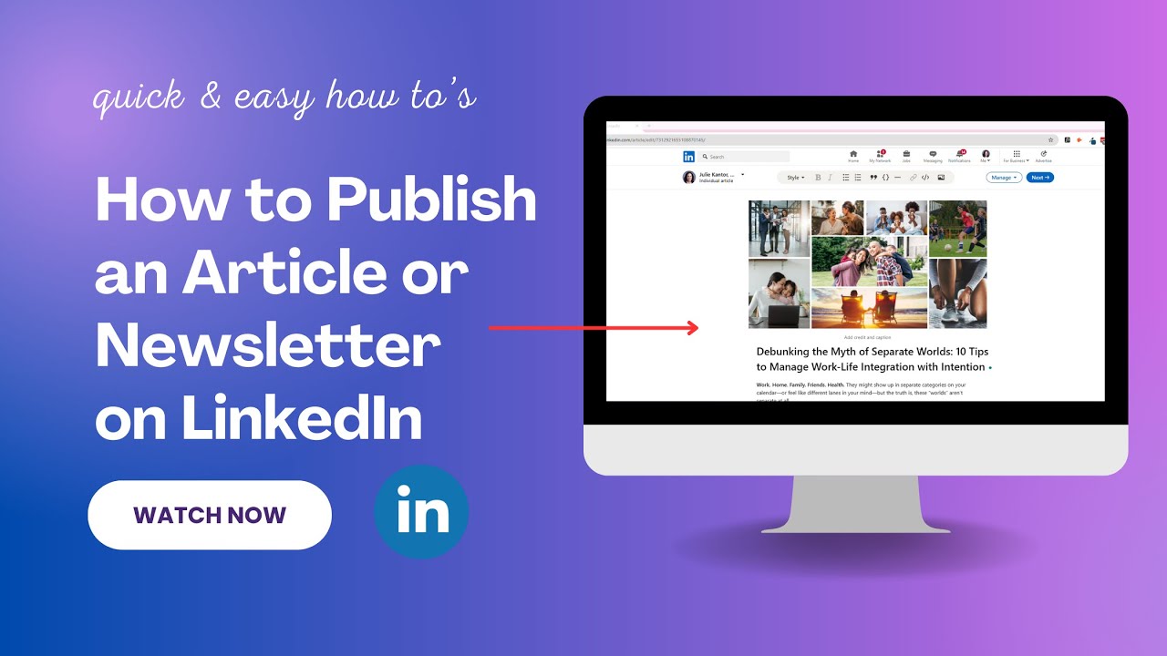 LinkedIn: Publish an Article or Start a Newsletter on LinkedIn