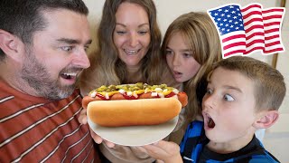 New Zealand Family Try CLASSIC AMERICAN HOTDOGS For The First Time!