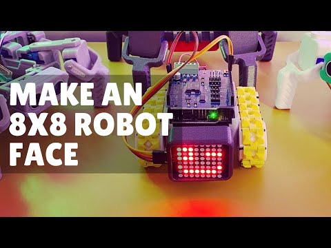 YouTube Thumbnail for Make a robot face with an 8x8 matrix display