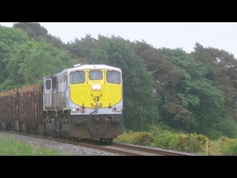 Irish Rail 071 no. 074 Hauling Timber Train