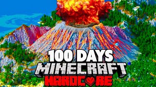 I Survived 100 Days on VOLCANO ISLAND in Minecraft Hardcore...