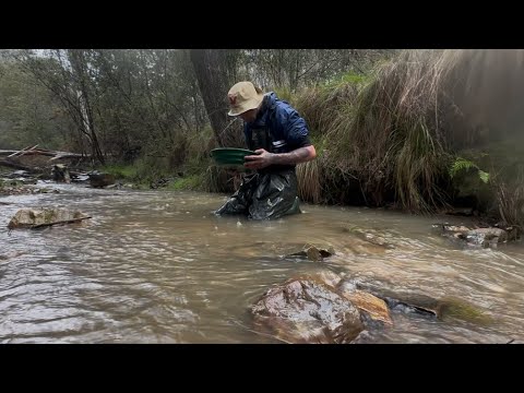 PT3 Gold an rainbows kinda the same up at Daylesford chunky gold  #goldpanning #goldprospecting 