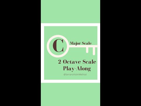 C Major Play-Along #Violin #Scale 🎻 2 Octaves #LearnViolin #Violinist