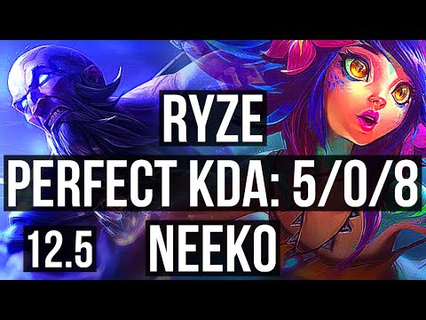 RYZE vs NEEKO (MID) | 5/0/8 | EUW Master | 12.5