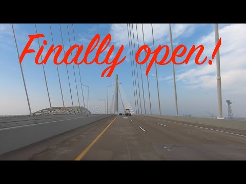 Driving over the NEW Gerald Desmond Bridge (before and after)