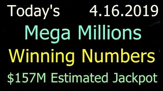 Today Mega Millions Winning Numbers 16 April 2019 Tuesday. Tonight Mega Millions Drawing 4/16/2019