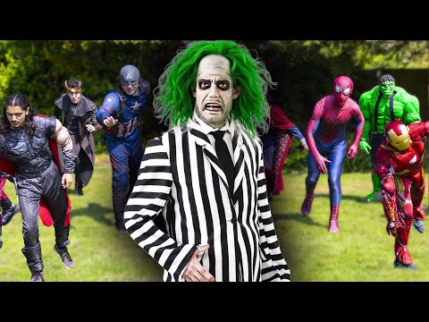 Beetlejuice VS The Avengers - Squid Game!
