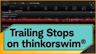 Creating Trailing Stop Orders on thinkorswim® desktop
