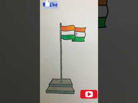 How to draw Indian flag//Easy flag drawing & colouring/#drawing#flag#art#trending