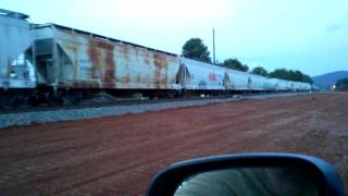 preview picture of video 'CSX 7630 leads Q582 at CP N.E Cowan'