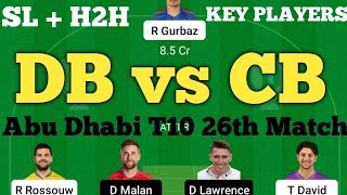 DB vs CB Dream11 Prediction | Delhi Bulls vs Chennai Braves Dream11 Team | CB vs DB Dream11.