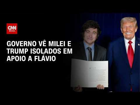 Governo vê Milei e Trump isolados em apoio a Flávio Bolsonaro para eleições | CNN 360°