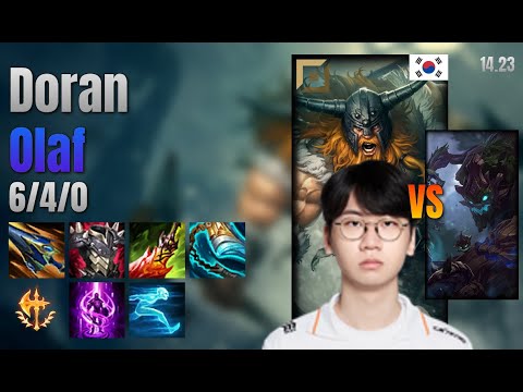 Doran Top Olaf vs Maokai lol KR solo rank Full Game 14.23 | 도란 올라프 vs 마오카이