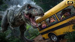 Download lagu Giant Dinosaur Bus Chase Adventure 🦖🚌 | Dino Chase | Dinosaur Adventure Cartoons mp3