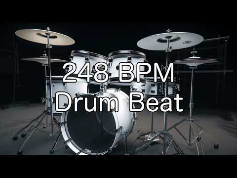 248 BPM Rock Drum Beat for Musical Practise