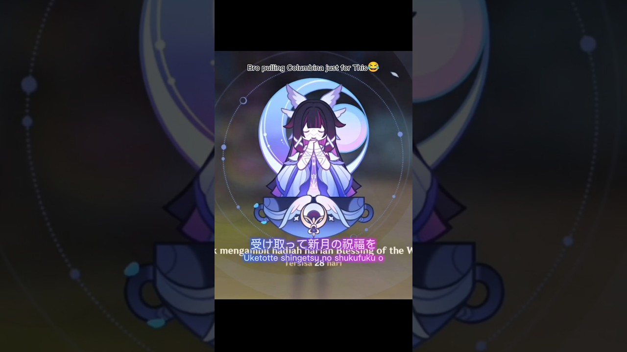 Bro pulling Columbina just for this😂 #columbina #genshinimpact #blessingofthewelkinmoon