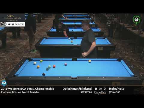Deitchman/Nieland vs Hole/Hole - Platinum Scotch Doubles - 2019 Western BCA 9 Ball Championship