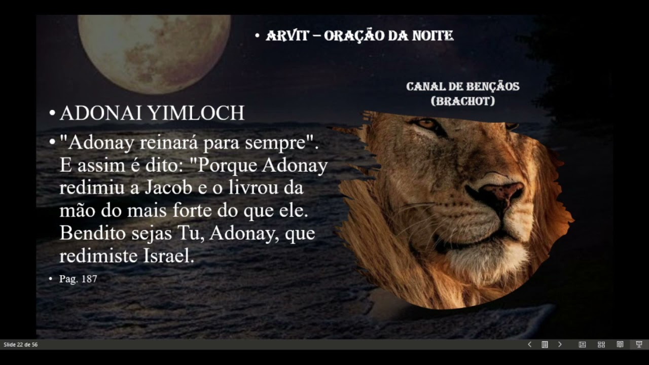 ARVIT - ORAÇÃO DA NOITE.