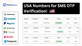 CodeBypass Paid Virtual Number Panel | USA real carrier non-VoIP numbers for OTP verification