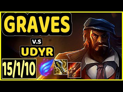 GRAVES vs UDYR - 15/1/10 KDA JUNGLE CHALLENGER GAMEPLAY - KR