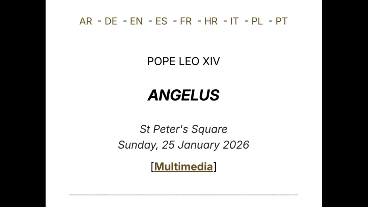 Angelus (01/25/26)