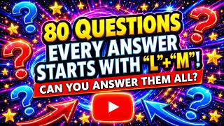 Can You Pass This Quiz By Only Answering WIth L and M?