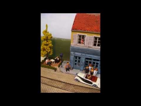 1/43 O scale French Street Diorama ~ Diecast Stop Motion Animation # 1