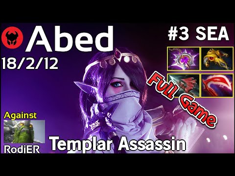 Abed [Fnatic] plays Templar Assassin!!! Dota 2 Full Game 7.21