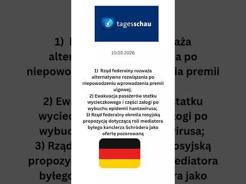 Niemiecki dziennik telewizyjny @tagesschau 10 maja