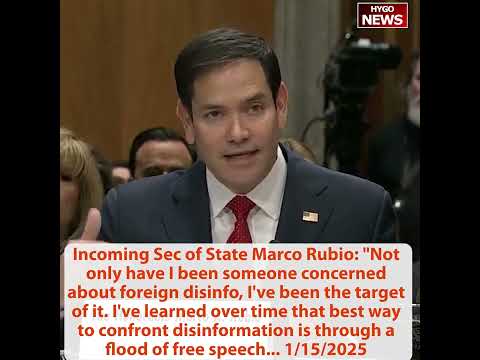 Sec of Transp nominee Sean Duffy: 9 kids gold medal to my wife; Rubio: I've been target disinfo