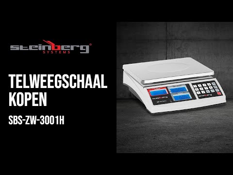 Video - Telweegschaal - 30 kg / 1 g - 21 x 27 cm - 3 LCD