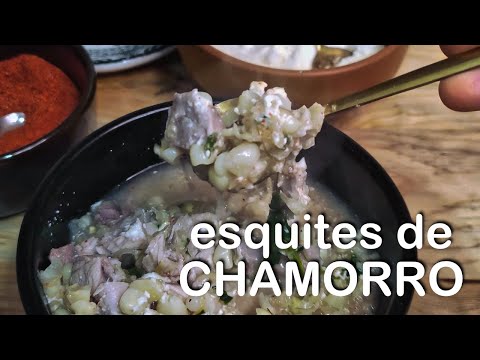 🌽 RECETA de ESQUITES con CHAMARRO de CERDO 🐷