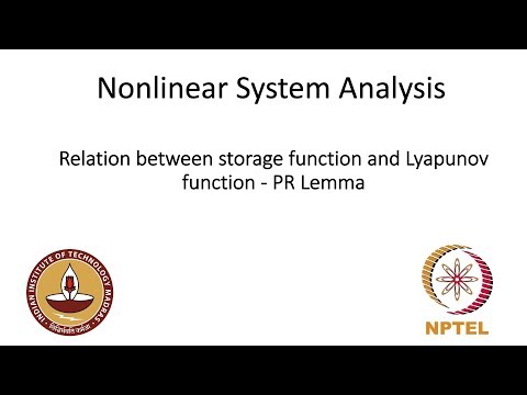 Relation between storage function and Lyapunov function - PR Lemma