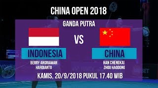 Jadwal Live Ganda Putra, Angriawan/Hardianto Vs China, di China Open 2018 Pukul 17.40 WIB