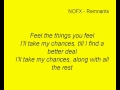 NOFX - Remnants (Lyrics)