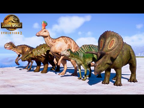 Dinosaur Race #11 - Scorpios Rex vs Ankylosaurus vs Maiasaura vs Olorotitan vs Torosaurus